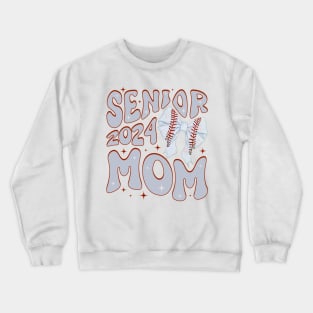 Senior 2024 softball Mom tee Friday Night Gift For Women Mother day Crewneck Sweatshirt